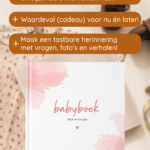 Babyboek Watercolour Roze Af2 Emotiegericht