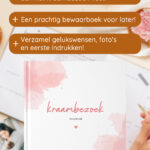 Kraambezoekboek Watercolour Roze Af2 Emotiegericht