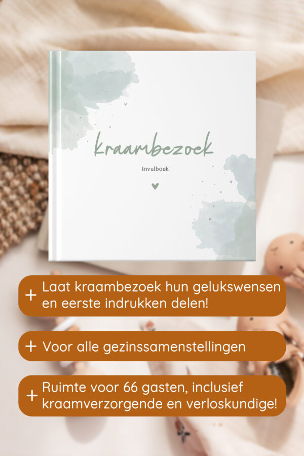 Zwangerschapsdagboek Watercolour Af2 Groen Emotiegericht