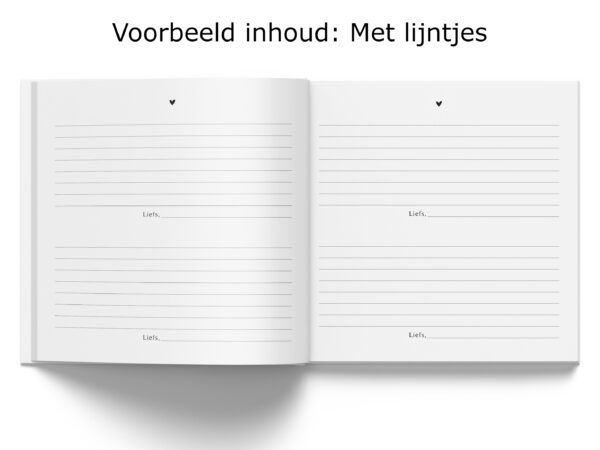 Fylbooks Gastenboek Bruiloft Met Binnenwerk Lijntjes