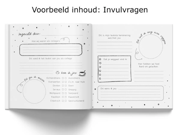 Fyllbooks Afscheidsboek Collega Met Binnenwerk Invulvragen (4)