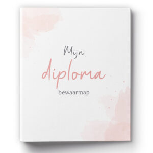 Diploma Bewaarmap Watercolour Roze