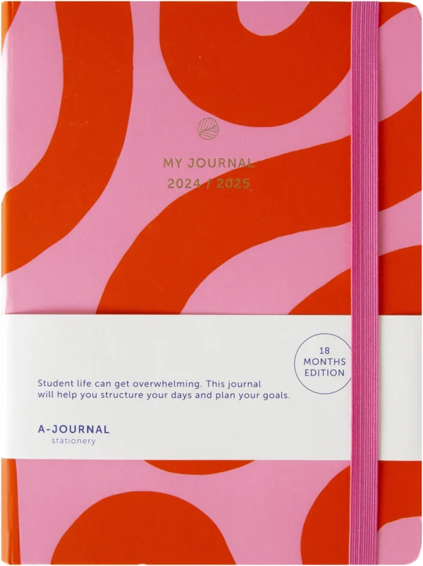 A-Journal 18 Maanden Agenda 2024/2025 – Flow Pink
