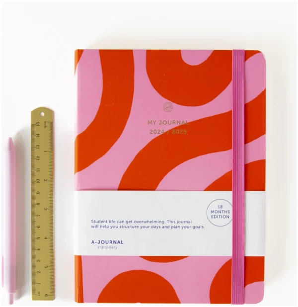 A-Journal 18 Maanden Agenda 2024/2025 – Flow Pink