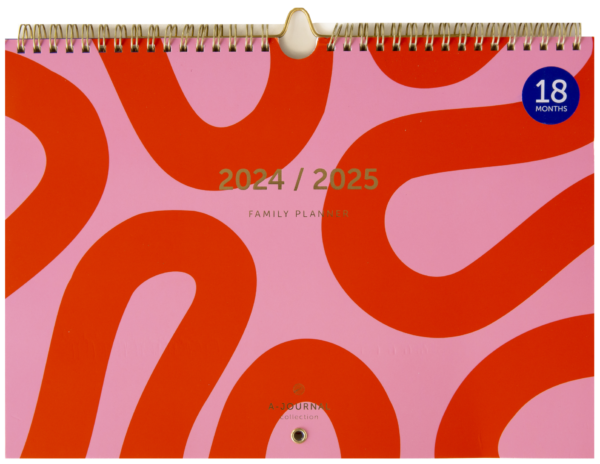A-Journal 18 Months Family Planner 2024/2025 – Flow Pink