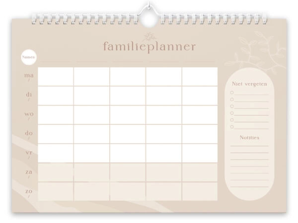 Fyllbooks Familieplanner A4 Beige (2)