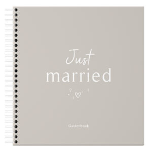 Fyllbooks Gastenboek Bruiloft Just Married Zand (1)