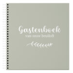 Fyllbooks Gastenboek Van Onze Bruiloft Olijfgroen (1)