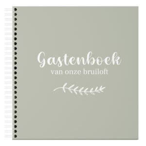 Fyllbooks Gastenboek Van Onze Bruiloft Olijfgroen (1)