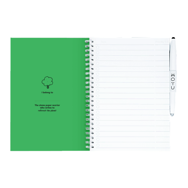 Moyu Uitwisbaar Notitieboek A5 – Flashy Moss – Inclusief Balpen, Wisdoekje En Penhouder (1)