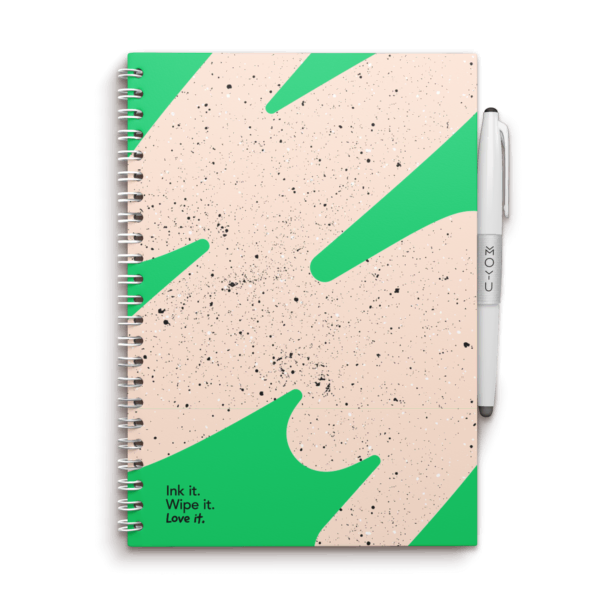 Moyu Uitwisbaar Notitieboek A5 – Flashy Moss – Inclusief Balpen, Wisdoekje En Penhouder (3)