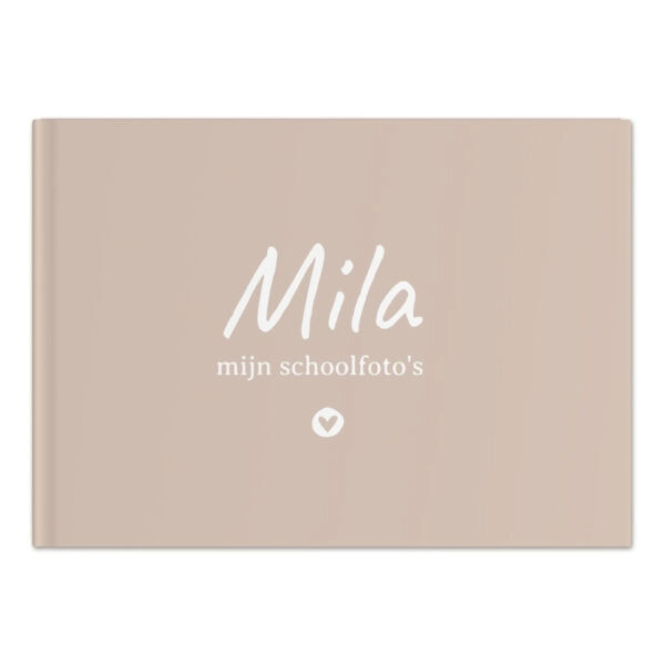 Ontwerp Je Eigen Schoolfotoboek Beige Heart (1)