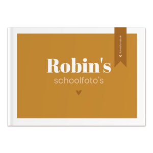 Ontwerp Je Eigen Schoolfotoboek Ribbon Yellow (1)