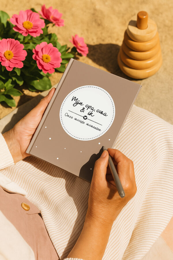 Fyllbooks Mijn Opa, Oma & Ik Invulboek Taupe Dots