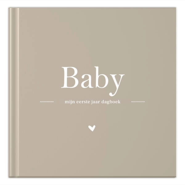 Fyllbooks Babyboek Mijn Eerste Jaar Taupe (1)