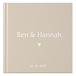 Ontwerp Je Eigen Gastenboek Bruiloft Beige Names 20 Tot 196 Personen (2)