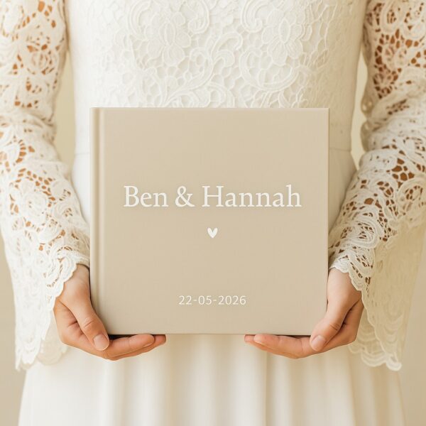 Ontwerp Je Eigen Gastenboek Bruiloft Beige Names 20 Tot 196 Personen