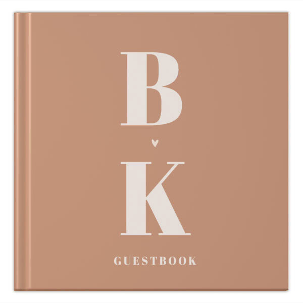 Ontwerp Je Eigen Gastenboek Bruiloft Initials 20 Tot 196 Personen (1)