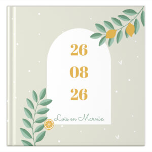 Ontwerp Je Eigen Gastenboek Bruiloft Lemon Love 20 Tot 196 Personen (2)