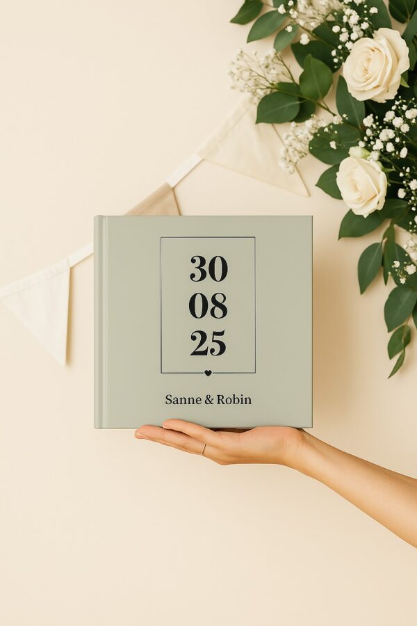 Ontwerp Je Eigen Gastenboek Bruiloft Olive Green 20 Tot 196 Personen