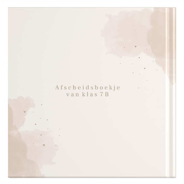 Ontwerp Je Eigen Afscheidsboekje Voor Juf Watercolour Beige 20 Tot 40 Kinderen (1)