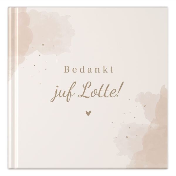 Ontwerp Je Eigen Afscheidsboekje Voor Juf Watercolour Beige 20 Tot 40 Kinderen (2)