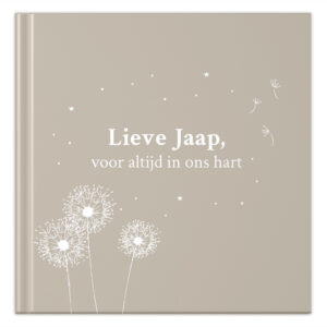 Ontwerp Je Eigen Ik Mis Je Zo Herinneringsboek Taupe Dandelions (2)