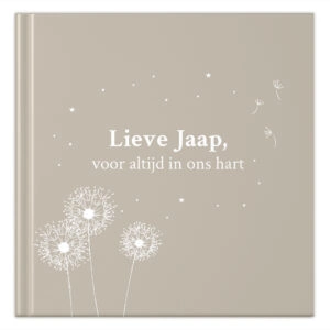 Ontwerp Je Eigen Ik Mis Je Zo Herinneringsboek Taupe Dandelions (2)