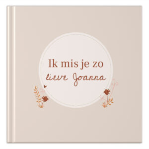 Ontwerp Je Eigen Ik Mis Je Zo Herinneringsboek Vintage Flowers (1)