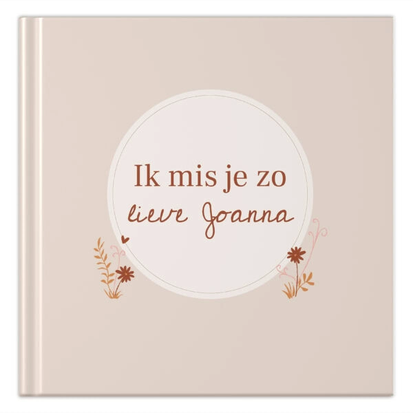 Ontwerp Je Eigen Ik Mis Je Zo Herinneringsboek Vintage Flowers (1)
