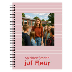 Spiekbriefjes Juf Voorkant Met Foto