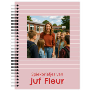 Spiekbriefjes Juf Voorkant Met Foto