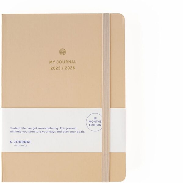 A-Journal 18 Maanden agenda 2025-2026 - Beige