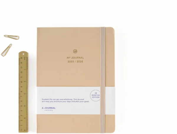 A-Journal 18 Maanden agenda 2025-2026 - Beige - Afbeelding 2