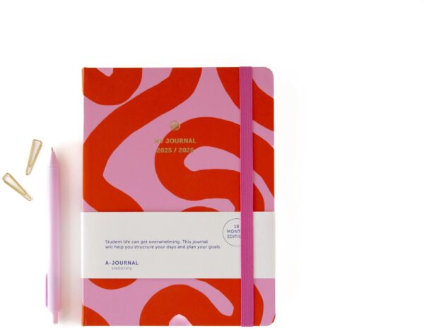 A-Journal 18 Maanden agenda 2025-2026 - Flow Pink - Afbeelding 2