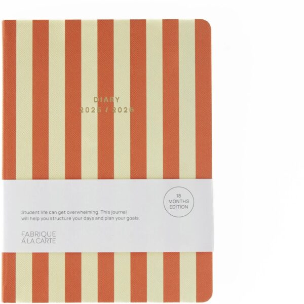 Fabrique 18 Maanden agenda 2025-2026 - Stripes Orange