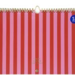 Fabrique 18 Maanden Familieplanner 2025-2026 – Stripes Pink