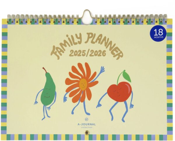 A-Journal 18 Maanden Familieplanner 2025-2026 – Fruity