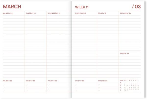 Fabrique 18 Maanden agenda 2025-2026 - Palmtree Pink - Afbeelding 4