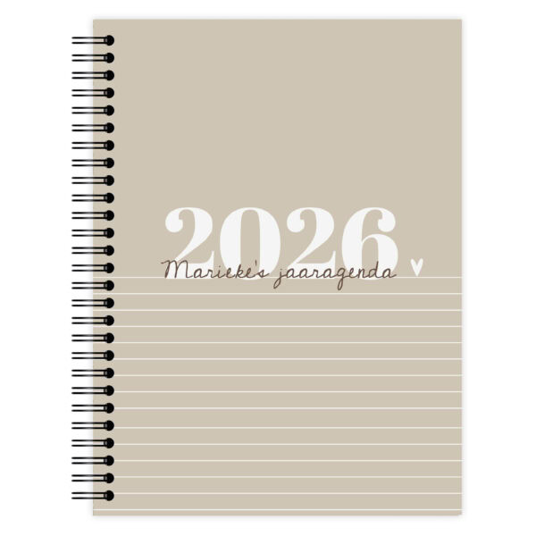 Jaaragenda Beige Stripes Voorkant