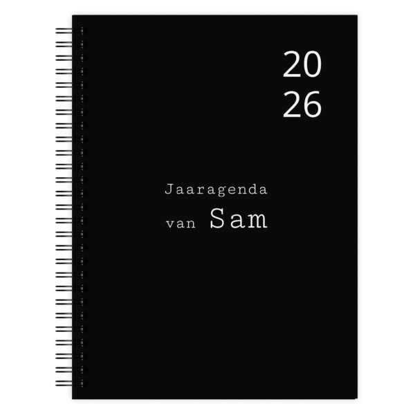 Jaaragenda Simple Black Voorkant