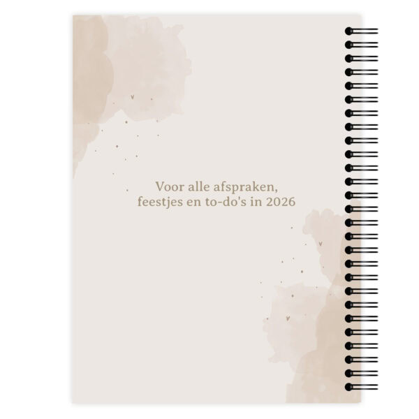 Jaaragenda Watercolour Beige Achterkant