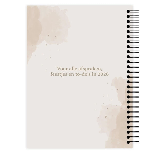 Jaaragenda Watercolour Beige Achterkant