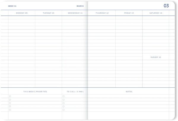 A-Journal A4 schoolagenda 2025-2026 - Flow Blue - Afbeelding 5
