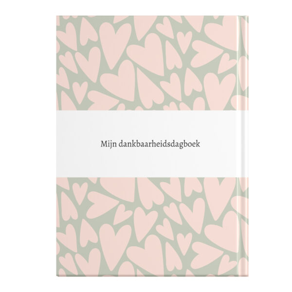 Mockup Achterkant Dagboek Voor Dankbaarheid Hearts