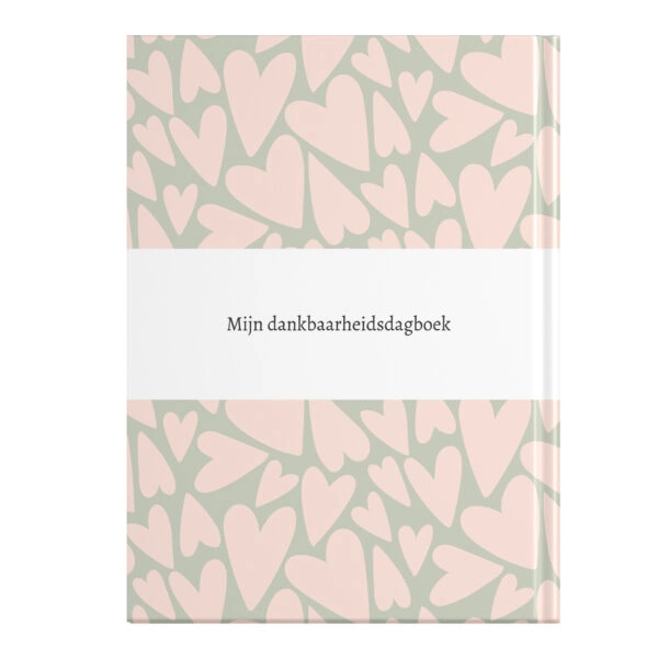 Mockup Achterkant Dagboek Voor Dankbaarheid Hearts