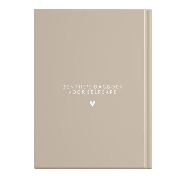 Mockup Achterkant Dagboek Voor Selfcare Taupe Love