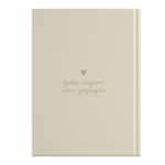 Mockup Achterkant Dagboek Voor Zelfliefde Camel Beige