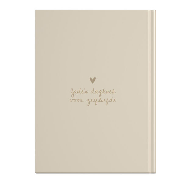 Mockup Achterkant Dagboek Voor Zelfliefde Camel Beige