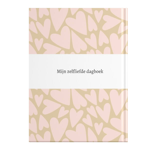 Mockup Achterkant Dagboek Voor Zelfliefde Hearts